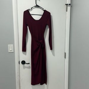 Burgundy dress worn once